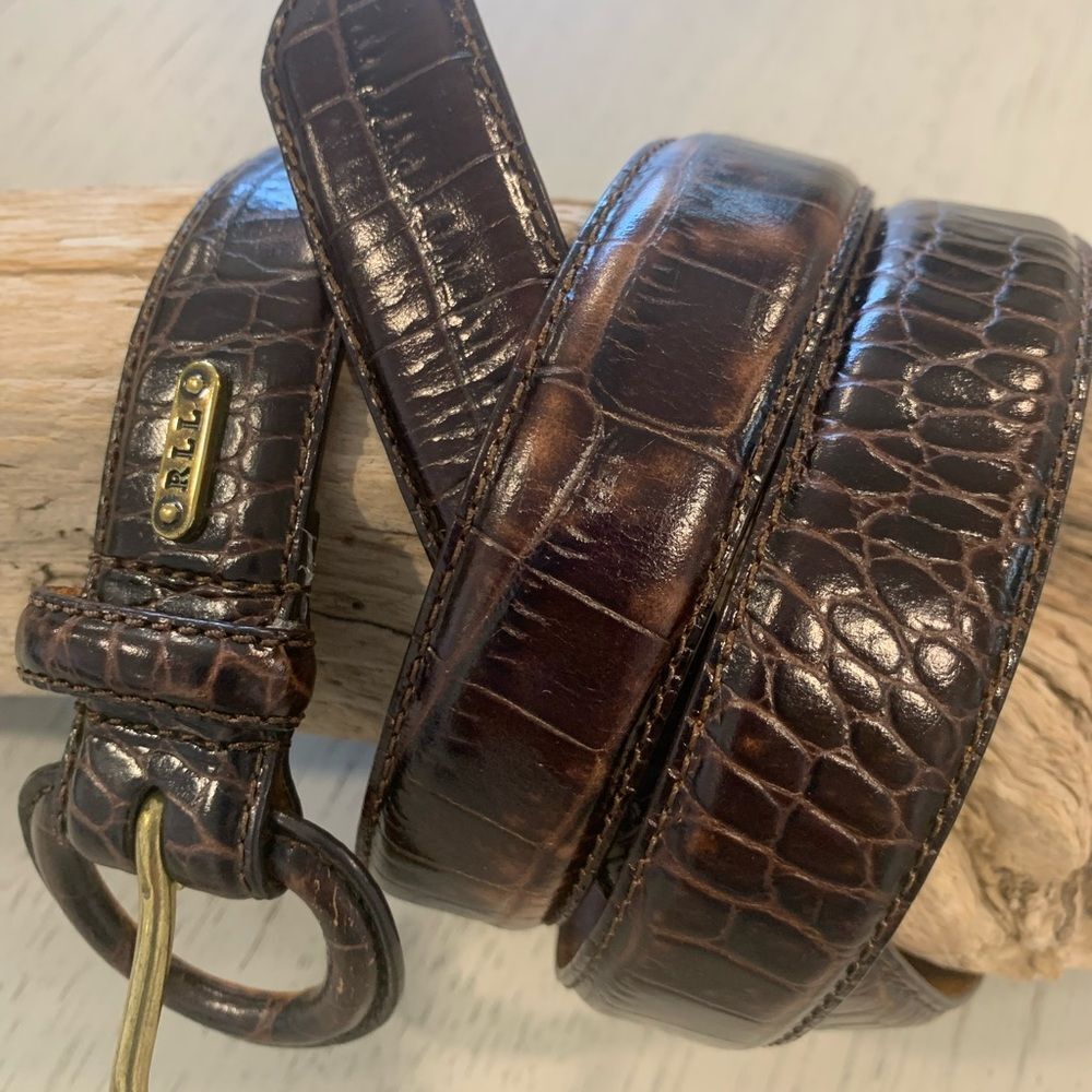 Ralph Lauren Dark Brown Leather Belt - Picture 2 of 8